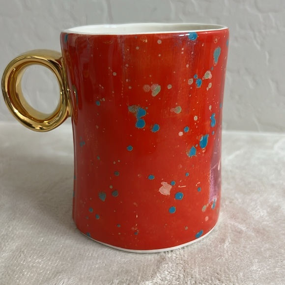 Anthropologie Lauren C. Walcott Deer Fawn gold handle mug. - Picture 4 of 5